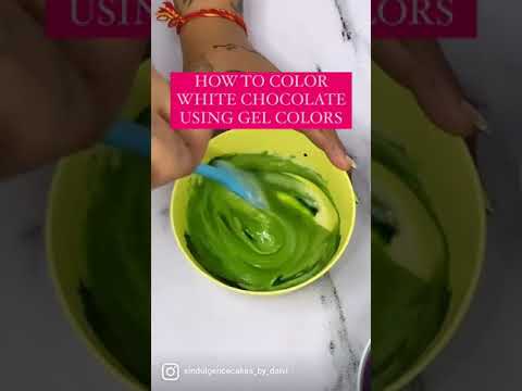 HOW TO COLOUR WHITE CHOCOLATE USING GEL COLOUR  #youtubeshorts #shorts #tutorial