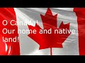 Oh Canada with lyrics 1 hour