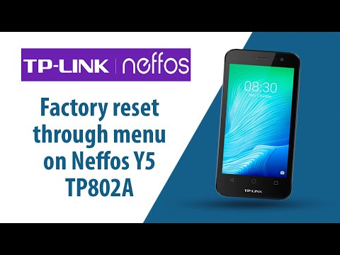 How to Factory Reset through menu on Neffos Y5 TP802A?
