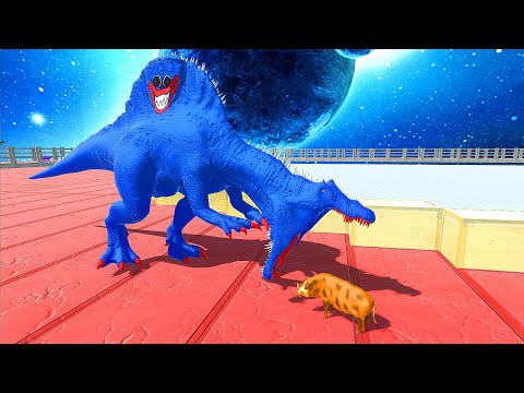 HUGGY WUGGY SPINOSAURS THE UNIVERSE DEATH RUN | Animal Revolt Battle Simulator