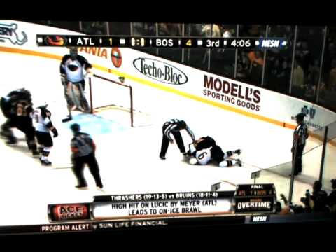 Bruins Thrashers semi brawl dec23 2010