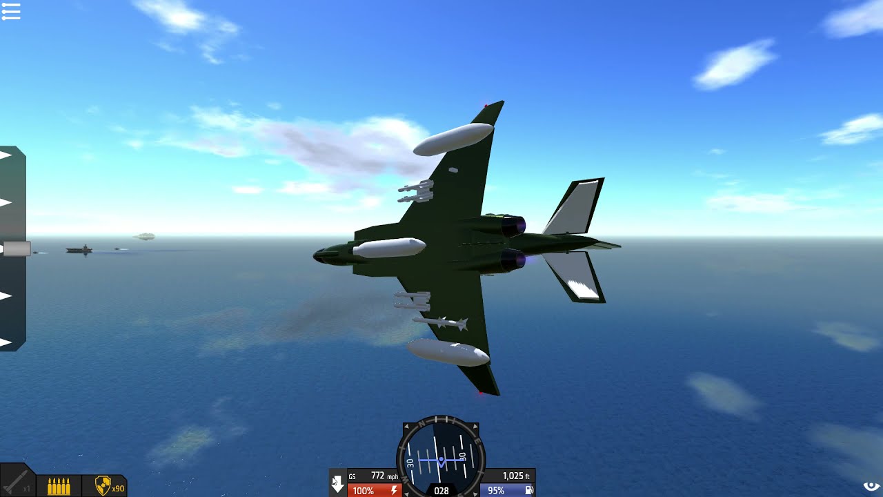 SimplePlanes: F4 Phantom II in combat