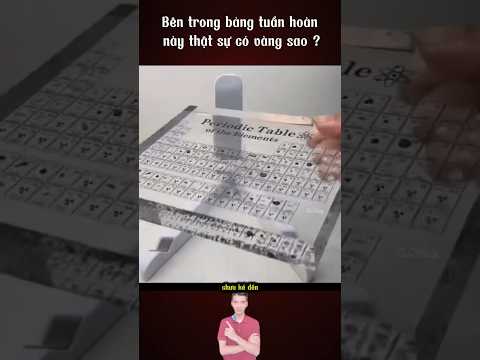 This is a very interesting periodic table because inside the elements are real.