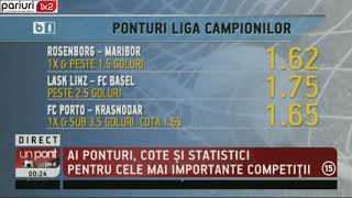 LIGA CAMPIONILOR: Completăm oferta cu 11 ponturi. Cote cuprinse între 1.37 și 1.87!