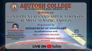A Webinar on Fundamentals and Applications of Remote Sensing and GIS by Deptt. of Geography