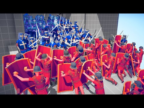 STORM THE CASTLE 100x SHIELD WALL 👑 vs ⚔️ 100x MELEE / Totally Accurate Battle Simulator ( TABS )