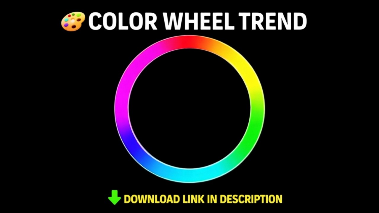 Color Wheel Trend Template | color wheel black screen overlay Viral Editing Trend