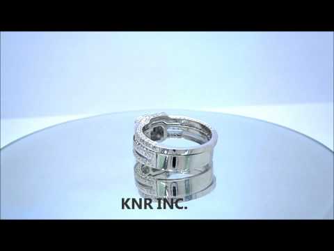 PRINCESS DIAMOND ENGAGEMENT RING & BAND ANTIQUE 1.90CTW - KNR INC - 203