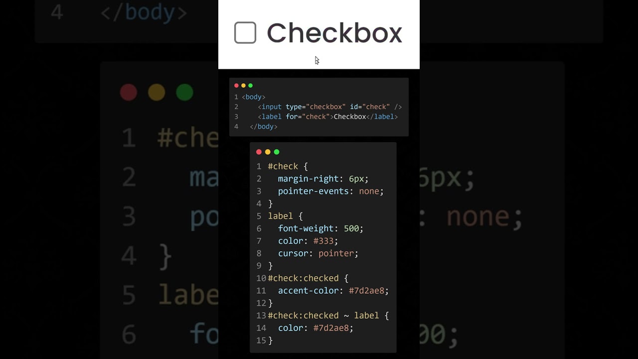 Real Use of Checkbox HTML & CSS1