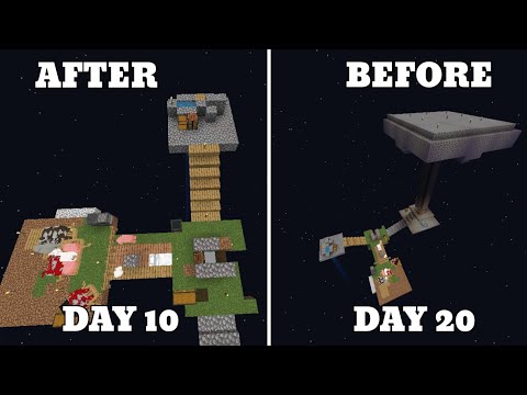 SURVIVING 50 DAYS in Minecraft One Block XP Farm!