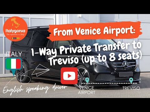 From Venice Airport: 1 - Way Private Transfer to Treviso ( up to 8 seats )