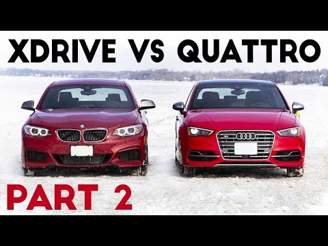 Epic Audi Quattro vs BMW xDrive winter time 2017