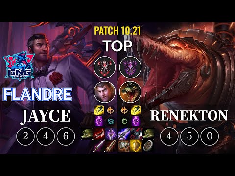 LNG Flandre Jayce vs Renekton Top - KR Patch 10.21