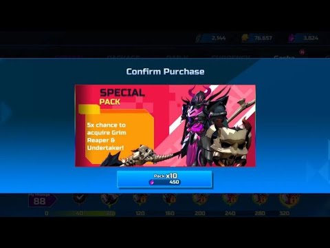 OVERDOX TRIAL GACHA SPECIAL PACK 5X CHANCE TO AQUIRE LEGENDARY UNDERTAKER OR GRIM REAPER