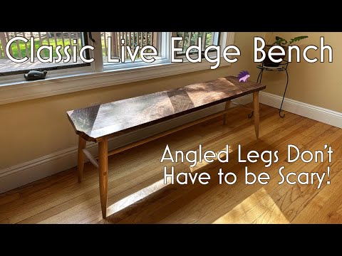 How to Build a Live-Edge Walnut Bench From a Slab | DIY Woodworking with Tips for Beginners