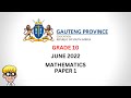 June Maths Grade 10 Paper 1