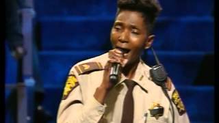 Sergeant Vivian Dixon-Bradford sings at Detective Green&#39;s funeral