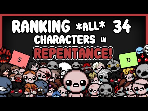 RANKING ALL 34 CHARACTERS IN THE BINDING OF ISAAC: REPENTANCE...