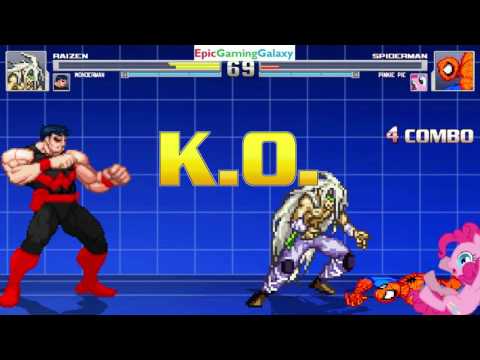 Spider-Man And Pinkie Pie VS Raizen The Demon And Wonder Man In A MUGEN Match / Battle / Fight