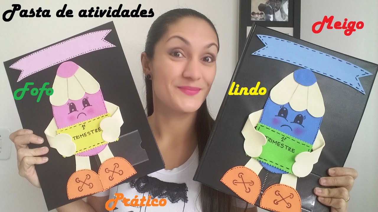 Dica para decorar pasta de atividades.