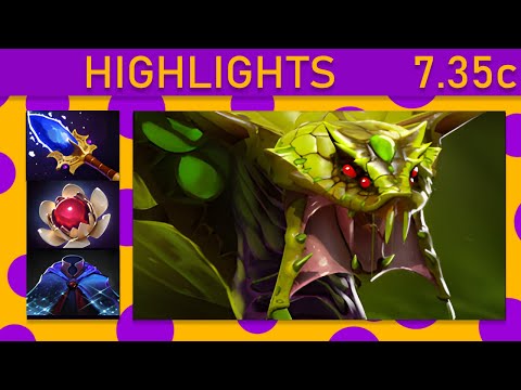 ⭐ Venomancer 30+ K/A! Hard Support Highlights 7.35c - Dota 2 Top MMR
