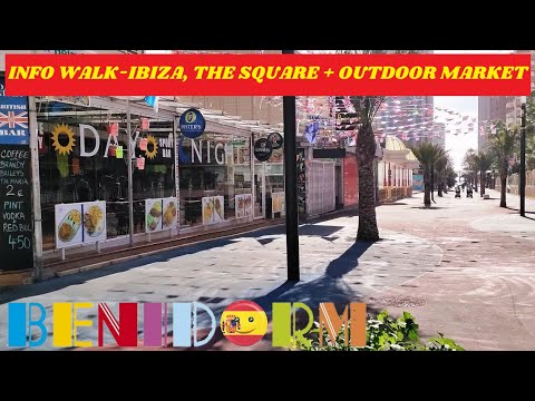 BENIDORM INFO WALK!☀️💬, The Square, Hotel Venus!🍹🥘🇬🇧🏨🇪🇦🍺#benidorm