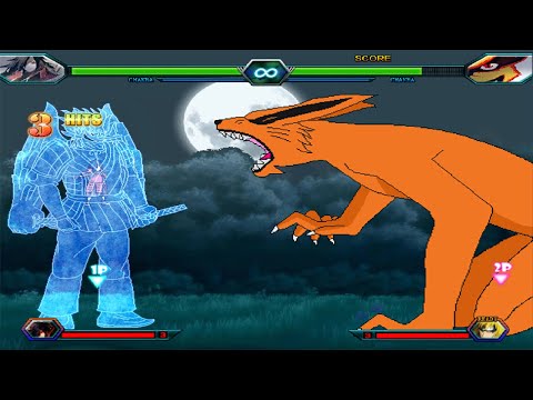 Madara Uchiha VS Nine-Tails Fox (Kurama FULL VERSION) - Bleach Vs Naruto 3.3 (NEW MOD)