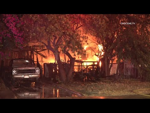 Home Destroyed By Fire In Anaheim