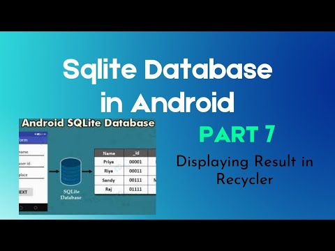 SQLite Crud Operations in android studio||fetching Data in RecyclerView||2021