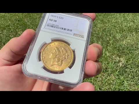 1859-S NGC AU58 $20 San Francisco Minted Rare Coin Featured Video