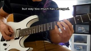 Saviorself by The Color Morale (Guitar Cover) w/ lyrics on screen