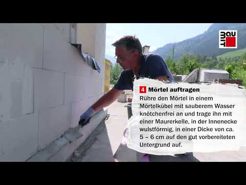 Hohlkehle am Fundament / Bodenplatte herstellen