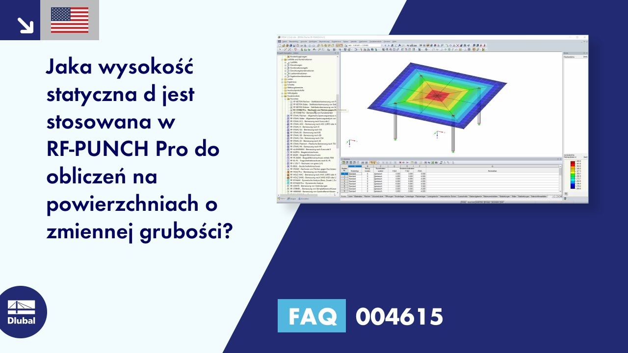 FAQ 004615 | Która wysokość statyczna d jest stosowana w RF-PUNCH Pro do obliczeń na powierzchniach o ...