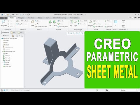 Sheet metal Tutorial in Creo Parametric I Rotate Resize I Offset I PTC Creo Tutorial