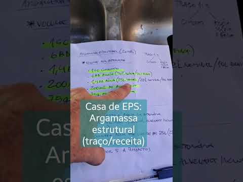 Casa de EPS: Receita da argamassa estrutural (traço)