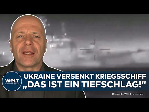 PUTINS KRIEG: Schwerer Schlag gegen Russland! Ukraine versenkt Kriegsschiff an der Krim