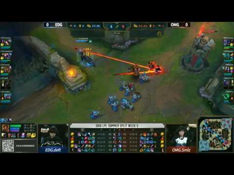 LoL Highlights EDG vs OMG G1   LPL Summer 2016 23 06 2016   EDward Gaming vs Oh My God