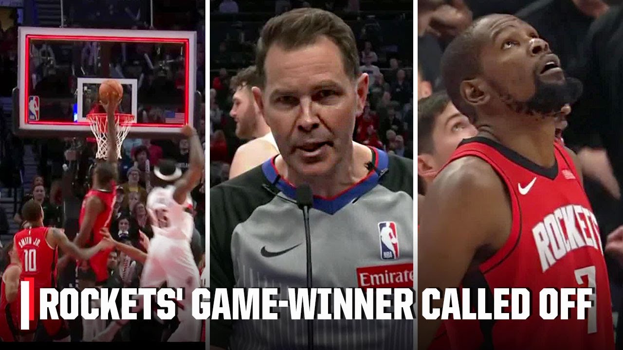FINAL MINUTE of Rockets-Trail Blazers ⌛ Rockets' game-winner CALLED OFF at the buzzer | NBA on ESPN