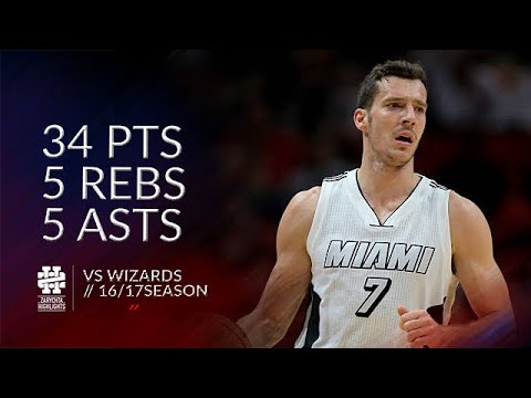 Goran Dragic 34 pts 5 rebs 5 asts vs Wizards 16/17 season