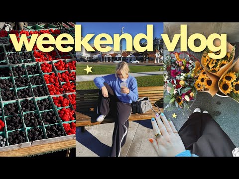a wholesome weekend in my life in my late 30s ☀️🧺 (trader joe's haul, cleaning, farmer's market)