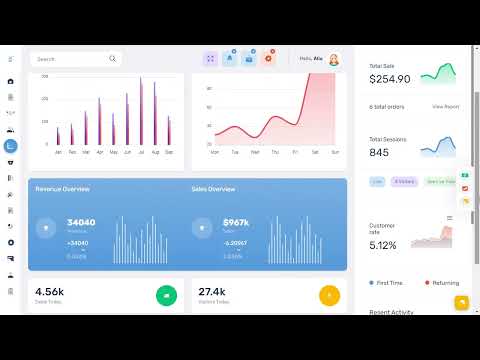 Restaurant Dashboard Bootstrap Admin Template with LTR Light Theme