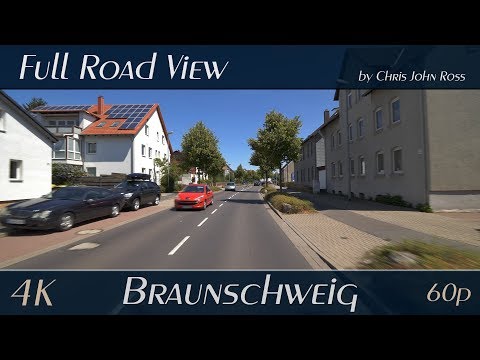 Braunschweig, Germany: Lehndorf-Watenbüttel - Hannoversche Straße - 4K (UHD/2160p/60p) Video