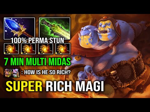 SUPER RICH MID OGRE Multi Midas 100% Perma Stun Infinite Skill Spam Dota 2