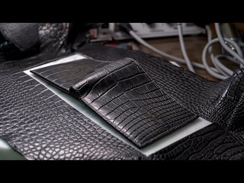Making HANDMADE Bifold Wallet in Alligator from scratch
