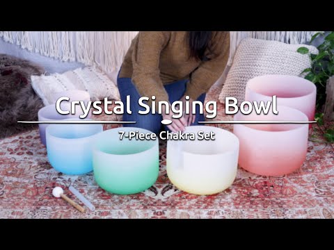 Crystal Singing Bowl Chakra Set (colored), C, D, E, F, G, A, B - CSBCSETCHA - Meinl Sonic Energy