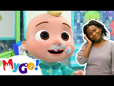 Yes Yes Bedtime Song | MyGo! Sign Language For Kids | CoComelon - Nursery Rhymes | ASL