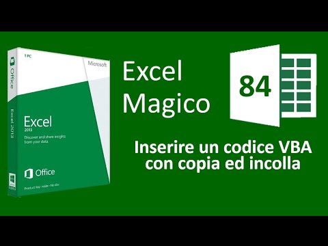 EM84 Inserire un codice VBA in un Modulo Standard nell'Editor VBA (Basic Excel)
