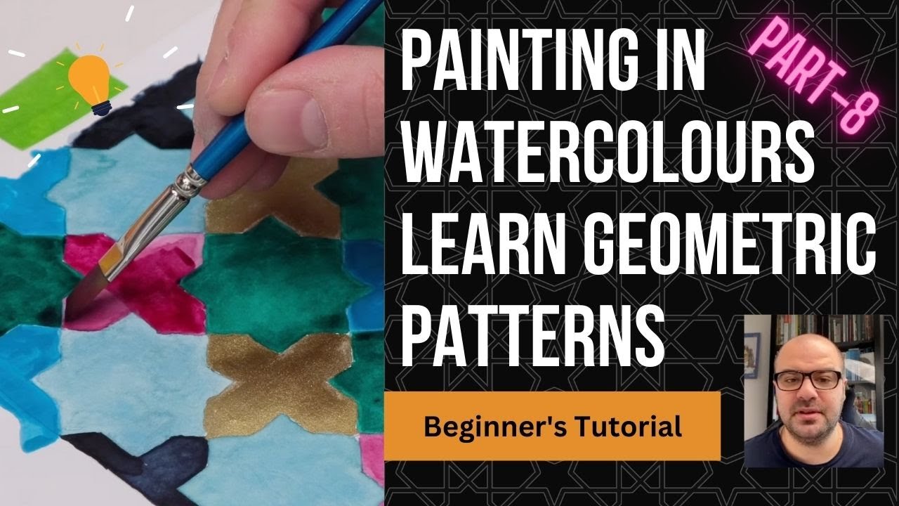 Quickly Fix WATERCOLOUR MISTAKES and LEARN ISLAMIC GEOMETRIC Patterns! Beginner's tutorial Part 8