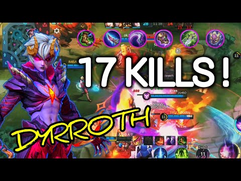 17 KILLS! DYRROTH BEST BUILD 2022 | TOP GLOBAL DYRROTH GAMEPLAY | MLBB