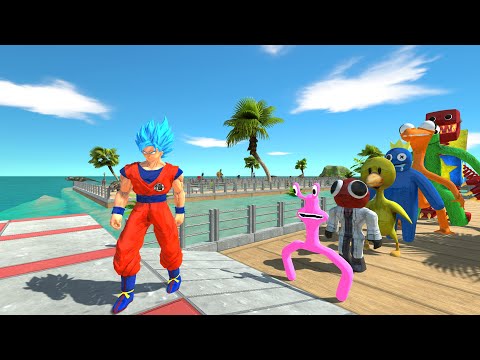 Goku WATER OASIS DEATH RUN - Animal Revolt Battle Simulator